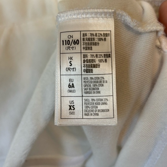 Disney Mickey Hooded Swim Coverup White & Black Sz XS - Picture 8 of 11